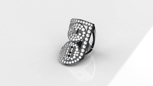 Fool&Cool Ring Black White Diamond