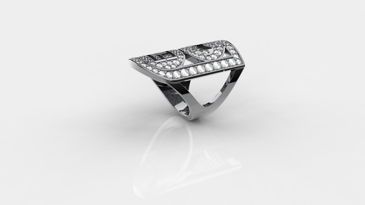 Fool&Cool Ring Black White Diamond