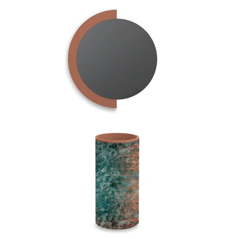 Lavabo free-standing in Walltouch Cubi (Leaf Silver)