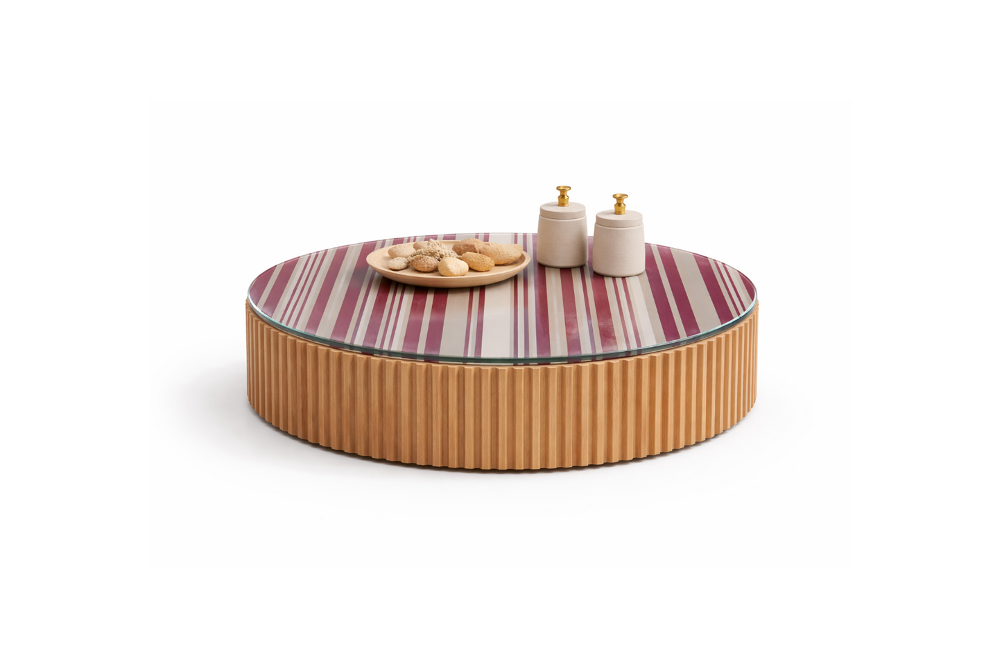 Coffee Table Pearl stripes Brown