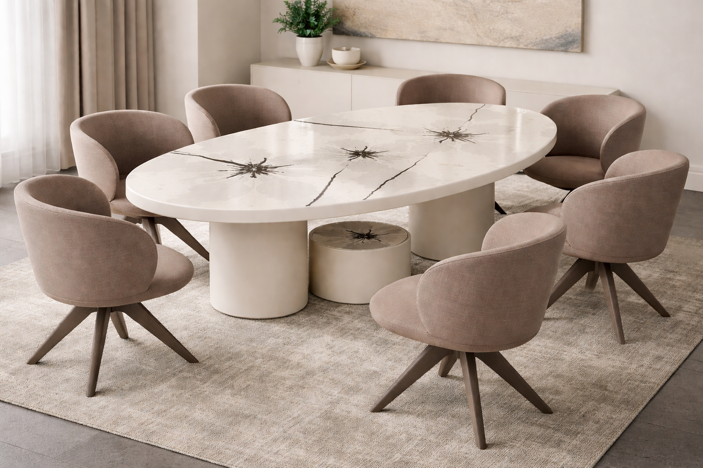 Zahir Oval XL Glad Table