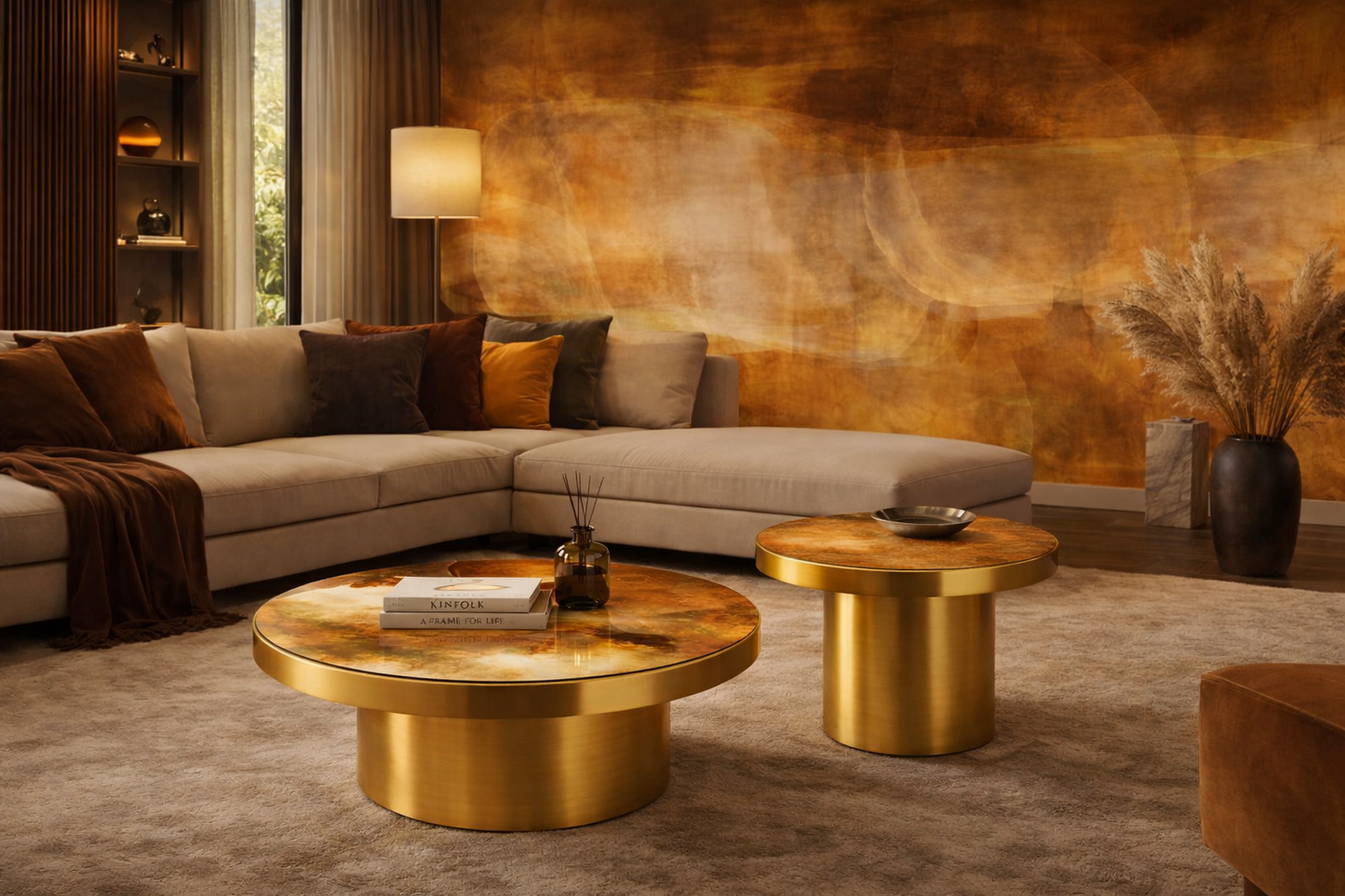 Coffee Table Zahir Ipnotic var 2 Brass