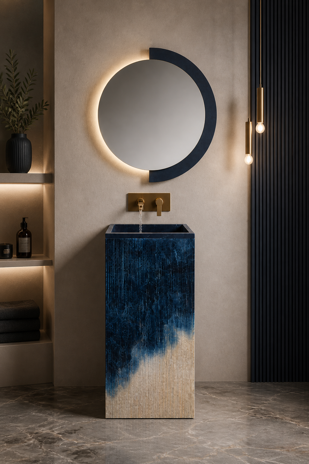Lavabo free-standing Parallelepipedo Ghost