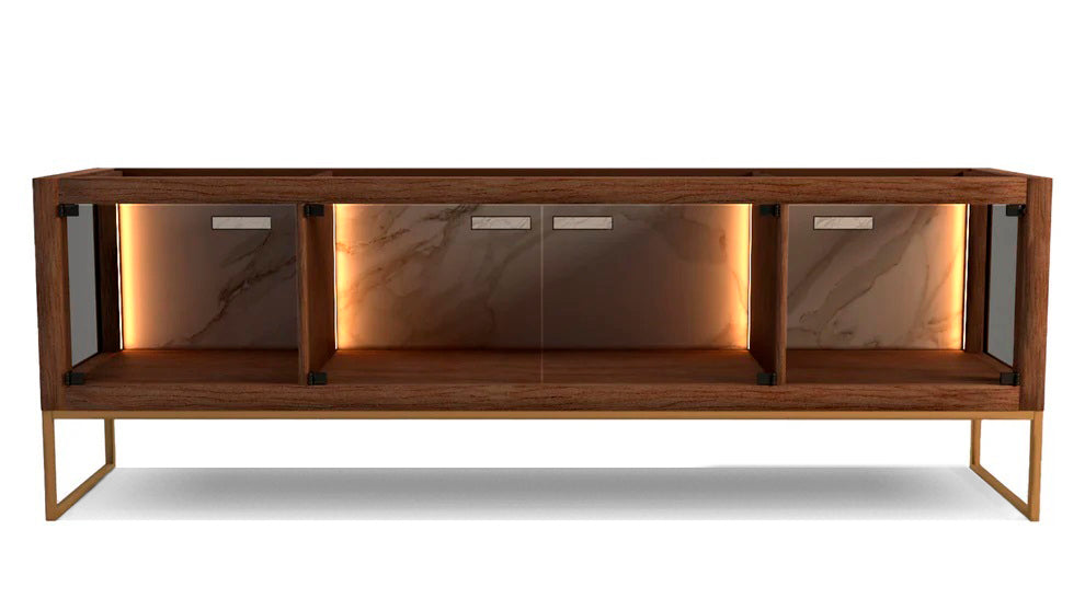Low Sideboard 4 Glass Doors