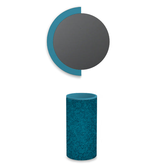 Lavabo free-standing in Matrespan Color Aquamarine
