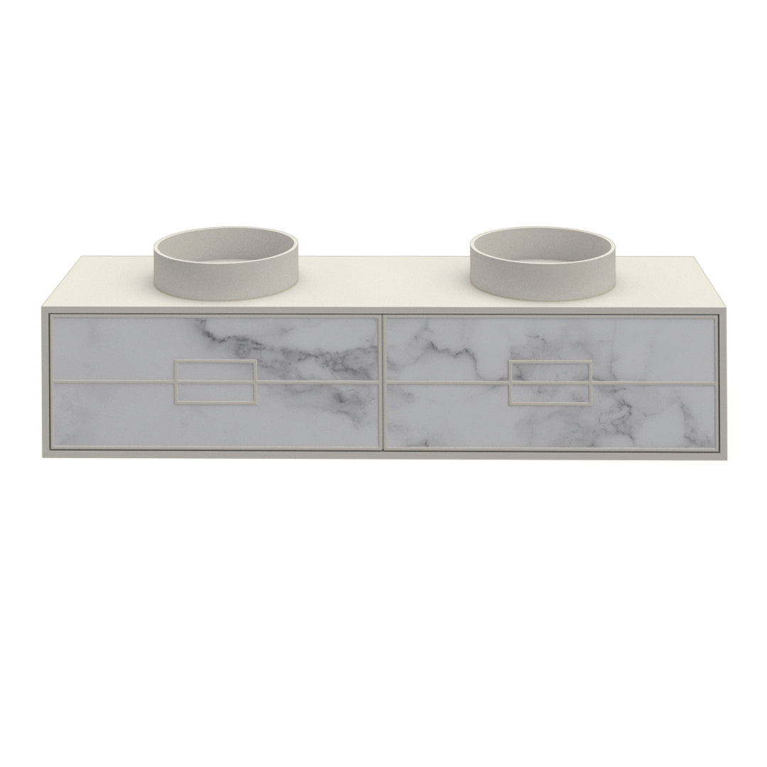 Mobile Bagno Charm 180cm White Marble