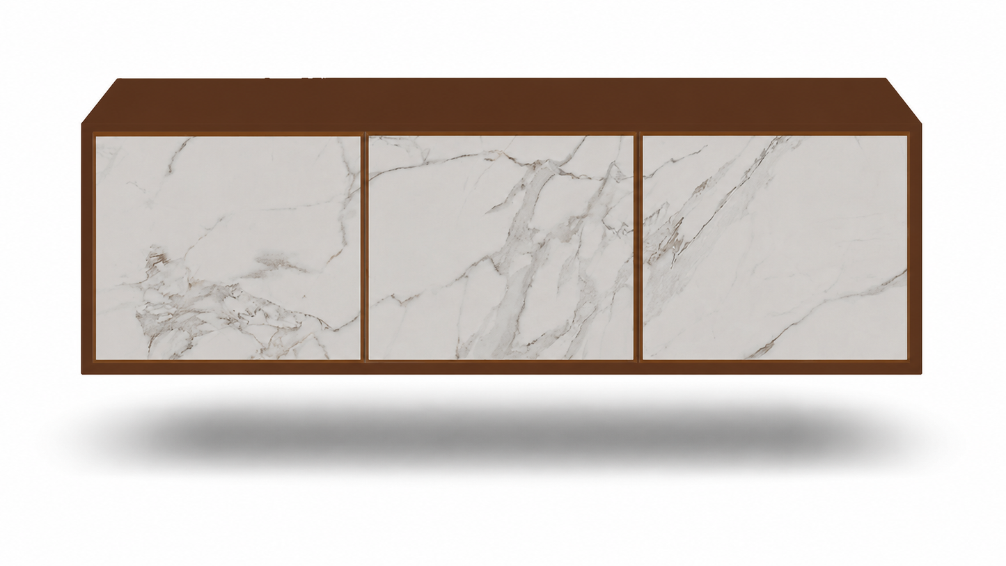 Low Sideboard 3 Doors Marble