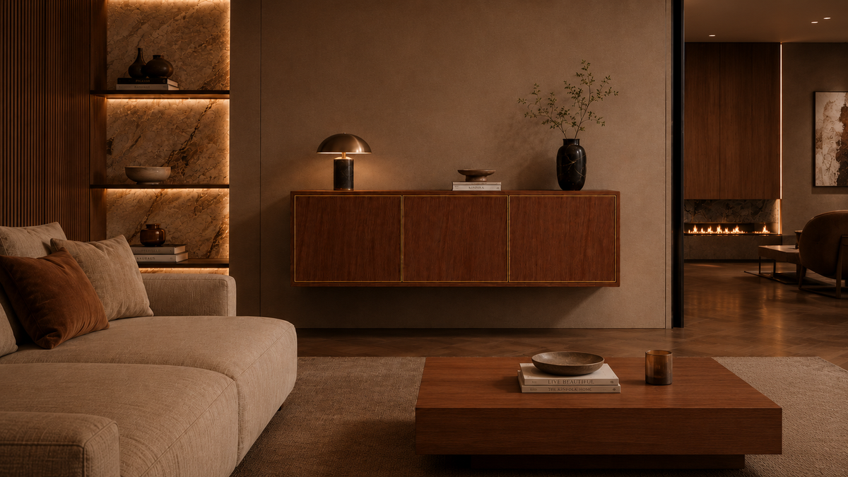 Low Sideboard 3-Door Wood