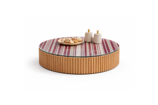 Coffee Table Pearl stripes Brown