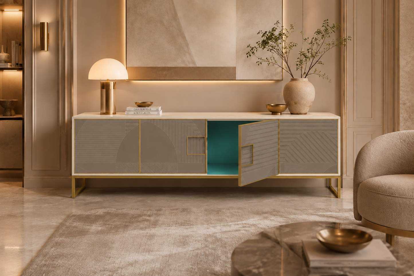 Low Sideboard 4 Doors 