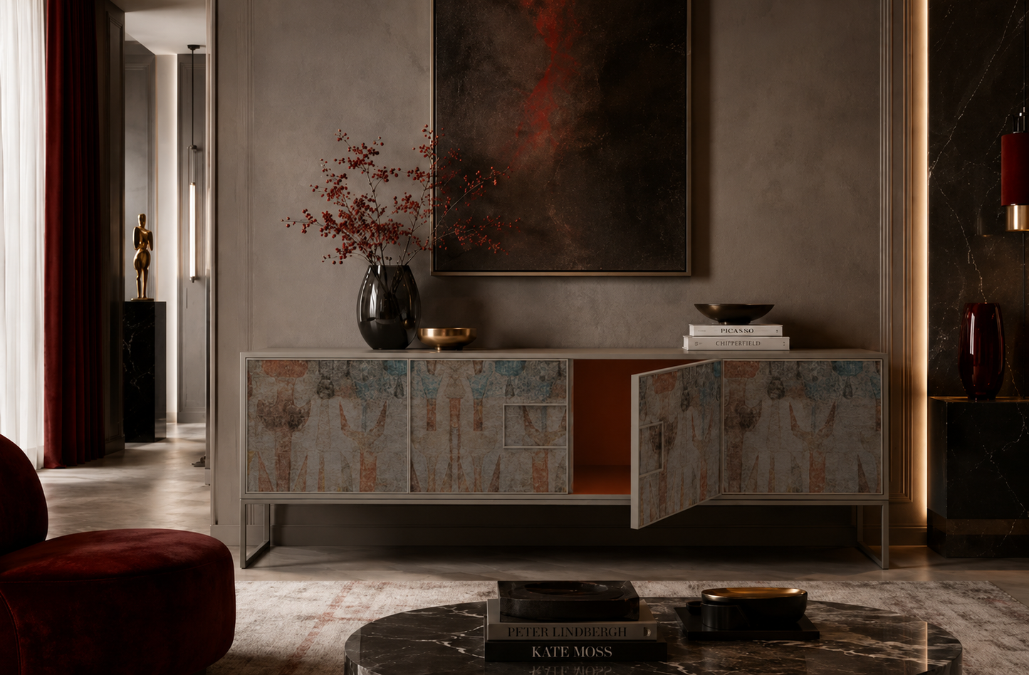 Low Sideboard 4 Doors 